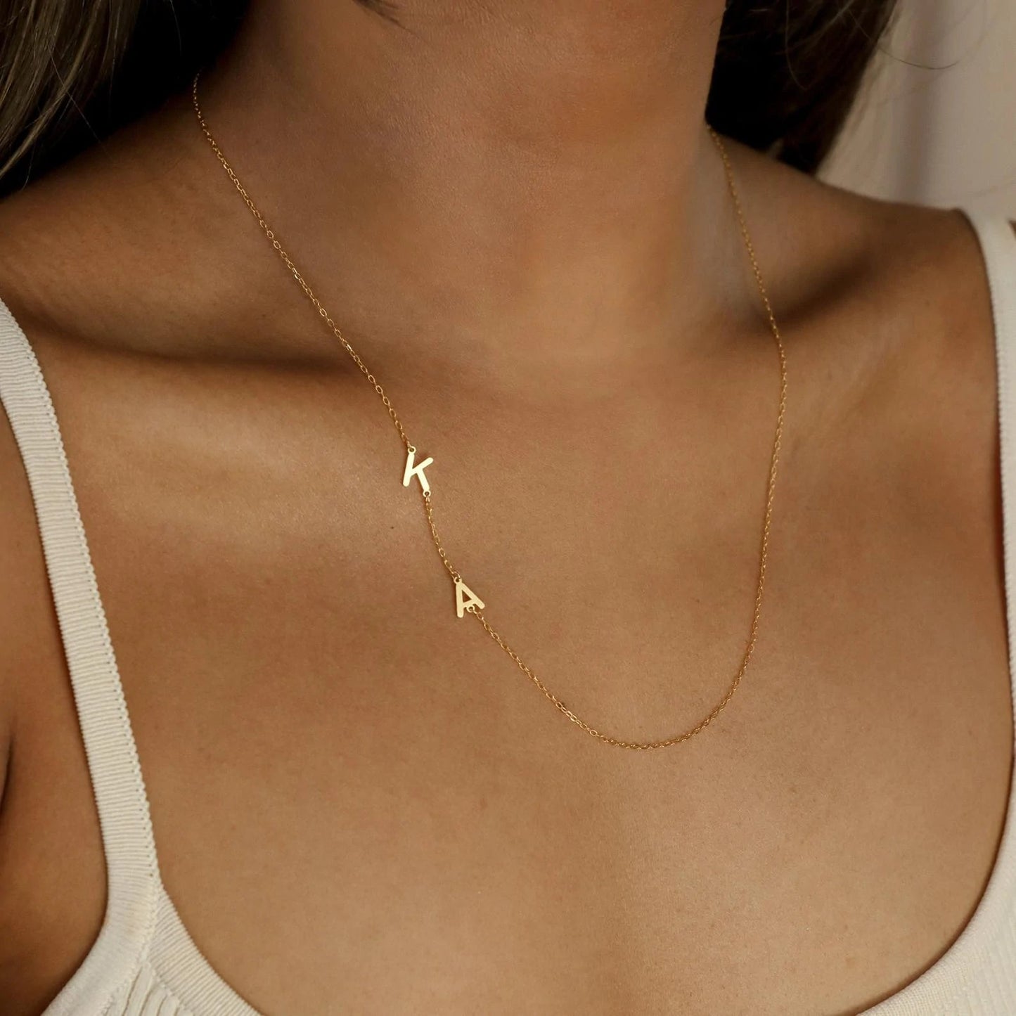 The Sideways Initial Necklace