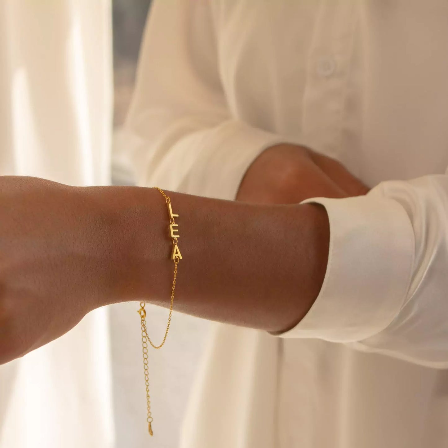 The Sideways Initial Bracelet