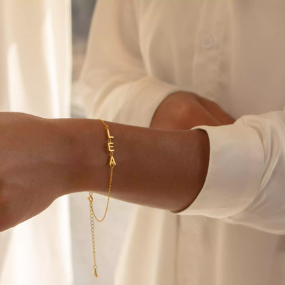 The Sideways Initial Bracelet