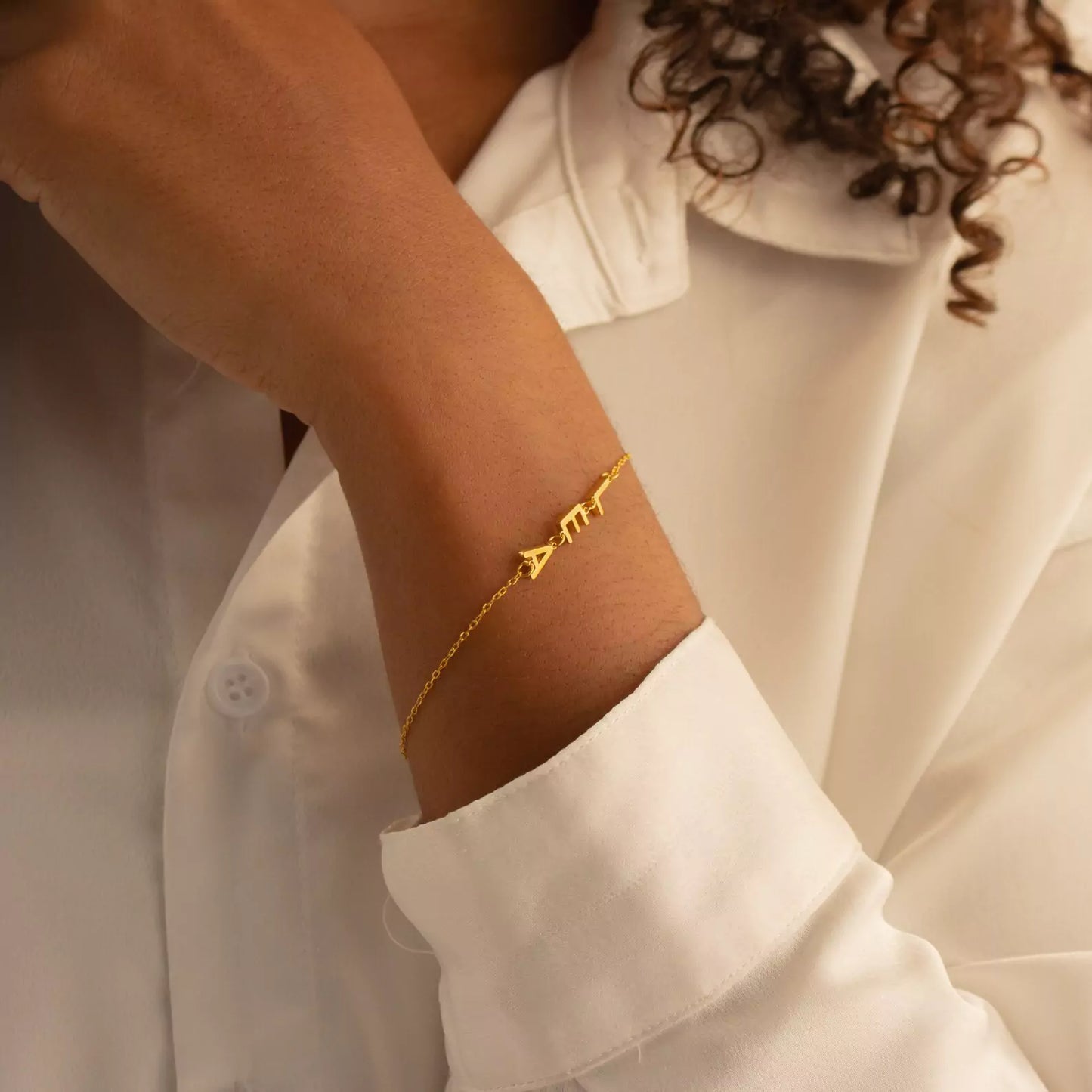 The Sideways Initial Bracelet