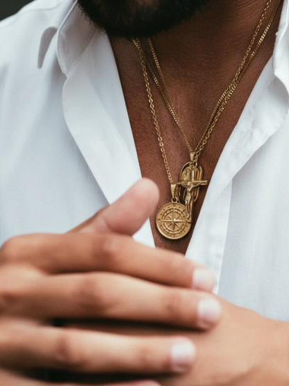COMPASS PENDANT | GOLD