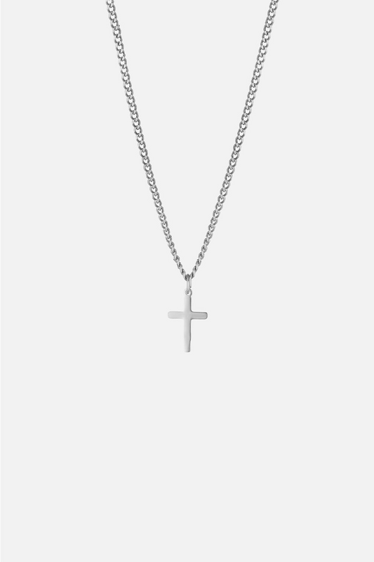 BASIC CROSS NECKLACE | SILVER