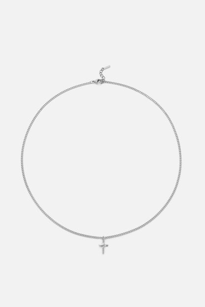 HAMMERED CROSS NECKLACE | SILVER | UNISEX
