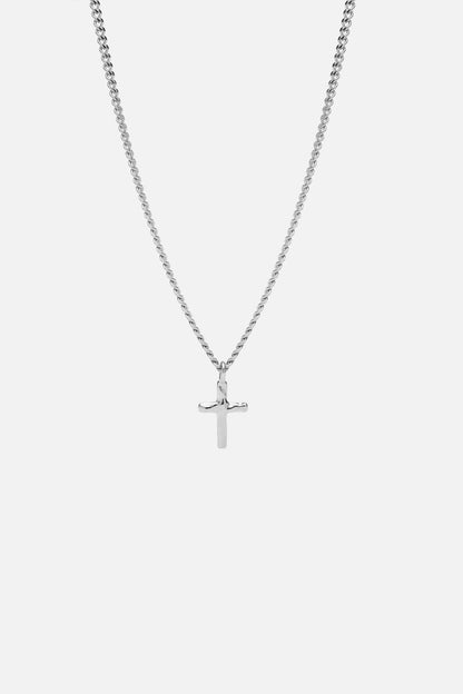 HAMMERED CROSS NECKLACE | SILVER | UNISEX