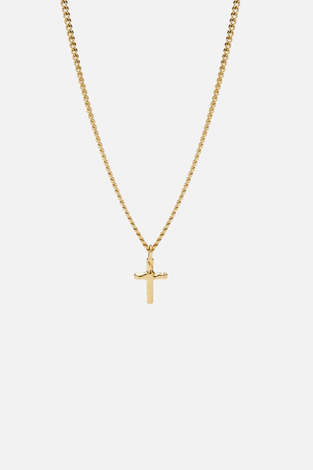 HAMMERED CROSS NECKLACE | GOLD | UNISEX