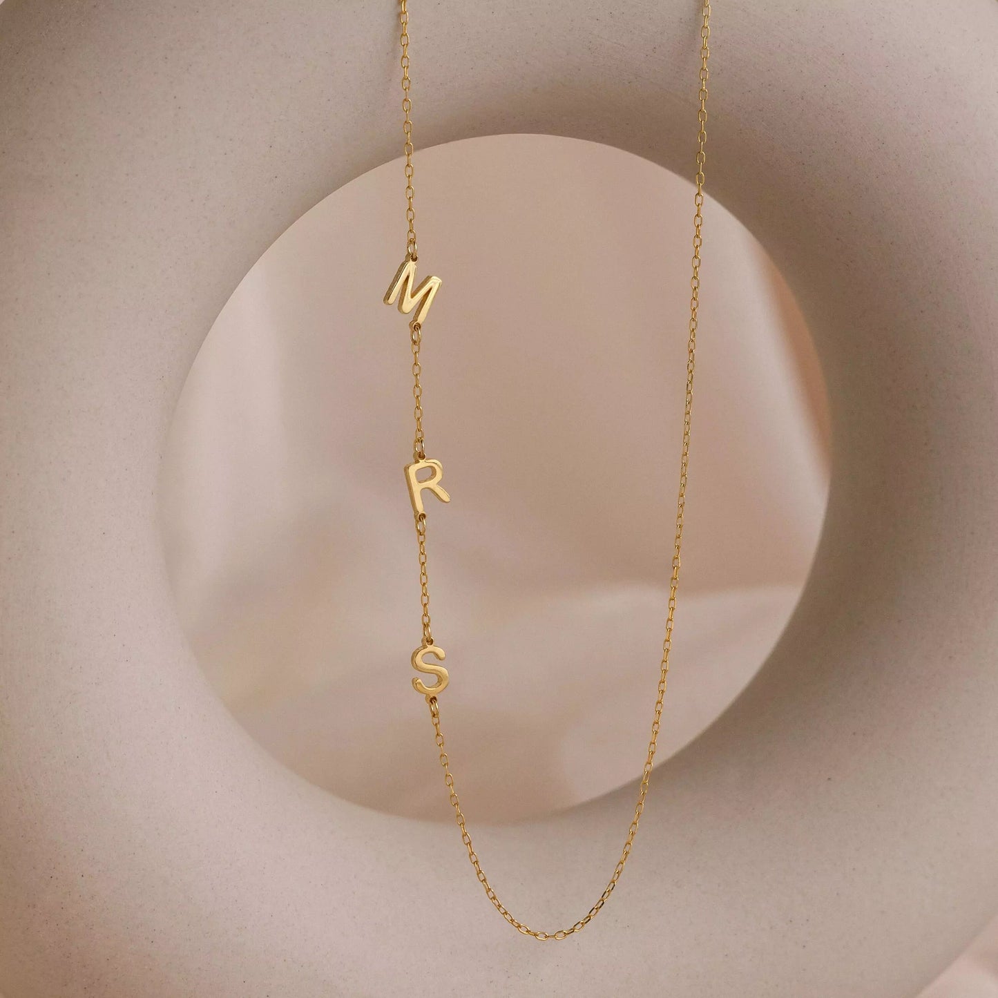 The Sideways Initial Necklace