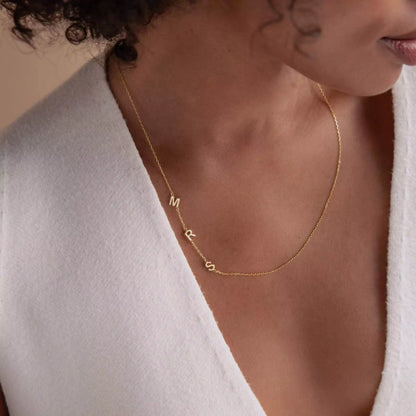 The Sideways Initial Necklace